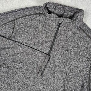 Lululemon Surge Warm Mens Large Gray Pullover 1/4 Zip Long Sleeve Activewear Top
